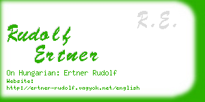 rudolf ertner business card